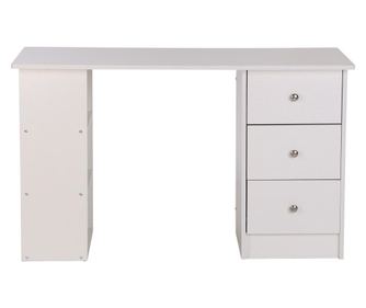 Homcom Masa De Birou Cu Sertare Si Rafturi Torpedou, Alb, 120x49x72cm
