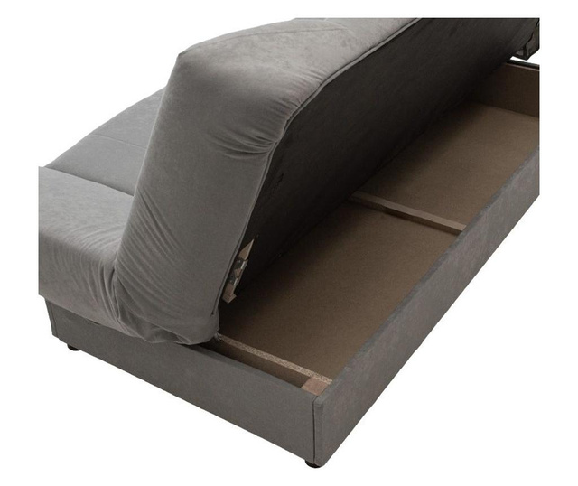 Tiko Grey Kihúzható háromszemélyes kanapé tárolóval
