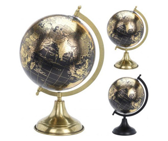 Decoratiune glob pamantesc, cu baza metalica, 20 cm