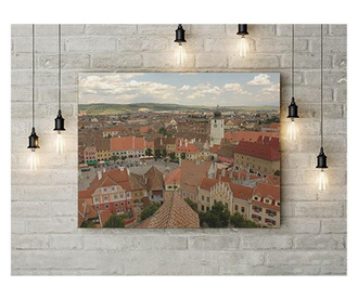 Tablou Canvas Sibiu Vazut De Sus Decostick 50x70 cm