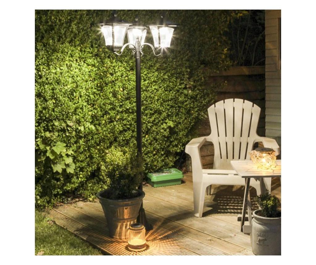 Outsunny Felinar De Gradina Led Energie Solara, Negru, 182.5cm - 2