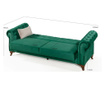 Chesterfield Green Kihúzható háromszemélyes kanapé
