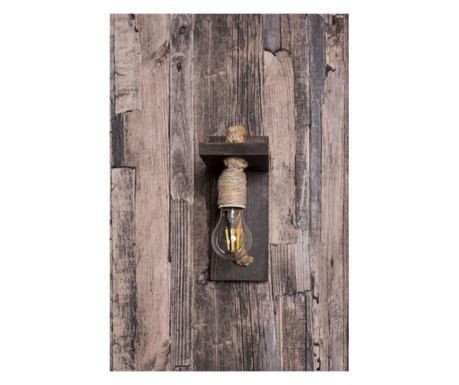 Aplica Din Lemn, Amsterdam, 16.5x24x9.5 Cm, Palisandru Got Wood, lemn, max. 60 W, E27, palisandru, 17x10x24 cm