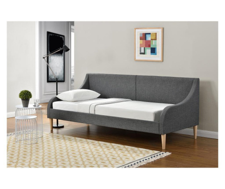 [en.casa] heverő kanapé ülőgarnitúra 215 x 100 x 90 cm egyszemélyes ágy sötétszürke