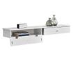Set 2 Bucati Raft De Perete Infinity2 Cu Compartiment Pentru Depozitare, 60 X 24 X 12,6 Cm, Pal, Alb