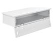 Set 2 Bucati Raft De Perete Infinity2 Cu Compartiment Pentru Depozitare, 60 X 24 X 12,6 Cm, Pal, Alb