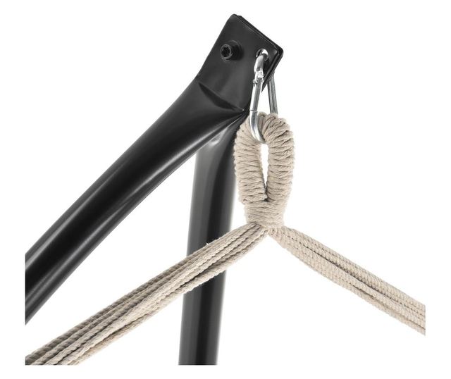 Cadru Metal Pentru Hamac Fotoliu, Scaun, 205 X 110 X 110 Cm, Metal, Negru