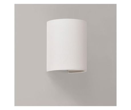 Noki fali lámpa, 1 x E27 Max 60W, 20 x 17,5 x 13 cm, textil, félkör, fehér en.casa