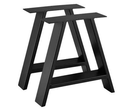 [en.casa] asztalláb 2-es szettben, a-alakú, fekete,40x10x40 cm
