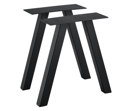 [en.casa] asztalláb 2-es szettben, fekete,40x40 cm