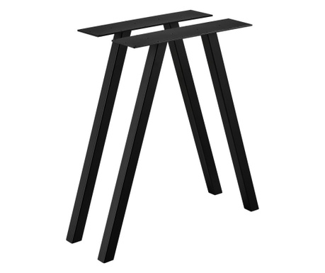 [en.casa] asztalláb 2-es szettben, fekete,70x72 cm
