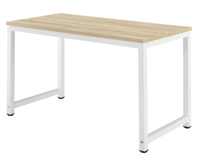 [en.casa] Íróasztal herning,75 x 120 x 60 cm, fehér/tölgyfa