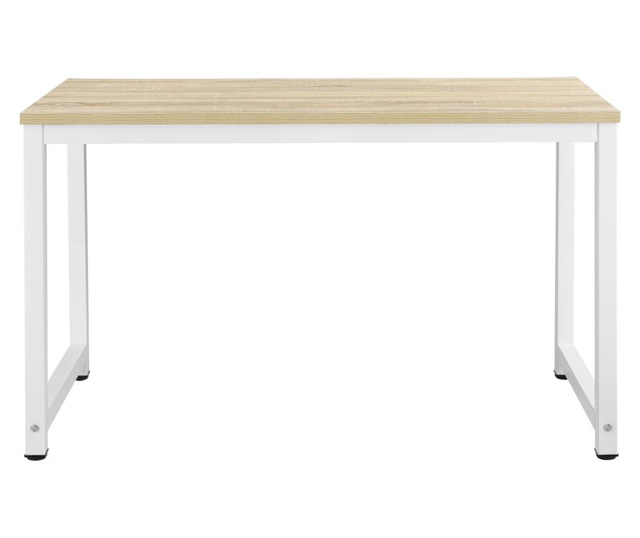 [en.casa] Íróasztal herning,75 x 120 x 60 cm, fehér/tölgyfa