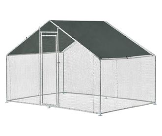 Cotet De Exterior Bird, 3 X 2 X 2 M, Otel/polietilena, Argintiu/verde Inchis
