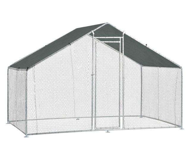 Cotet De Exterior Bird, 3 X 2 X 2 M, Otel/polietilena, Argintiu/verde Inchis