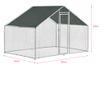 Cotet De Exterior Bird, 3 X 2 X 2 M, Otel/polietilena, Argintiu/verde Inchis