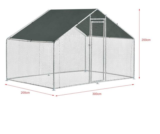 Cotet De Exterior Bird, 3 X 2 X 2 M, Otel/polietilena, Argintiu/verde Inchis