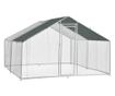 Cotet De Exterior Bird, 3 X 4 X 2 M, Otel/polietilena, Argintiu/verde Inchis