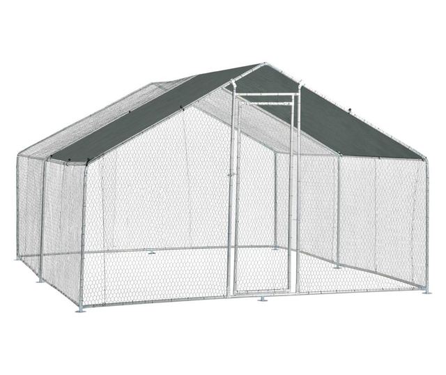 Cotet De Exterior Bird, 3 X 4 X 2 M, Otel/polietilena, Argintiu/verde Inchis
