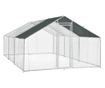 Cotet De Exterior Bird, 3 X 6 X 2 M, Otel/polietilena, Argintiu/verde Inchis