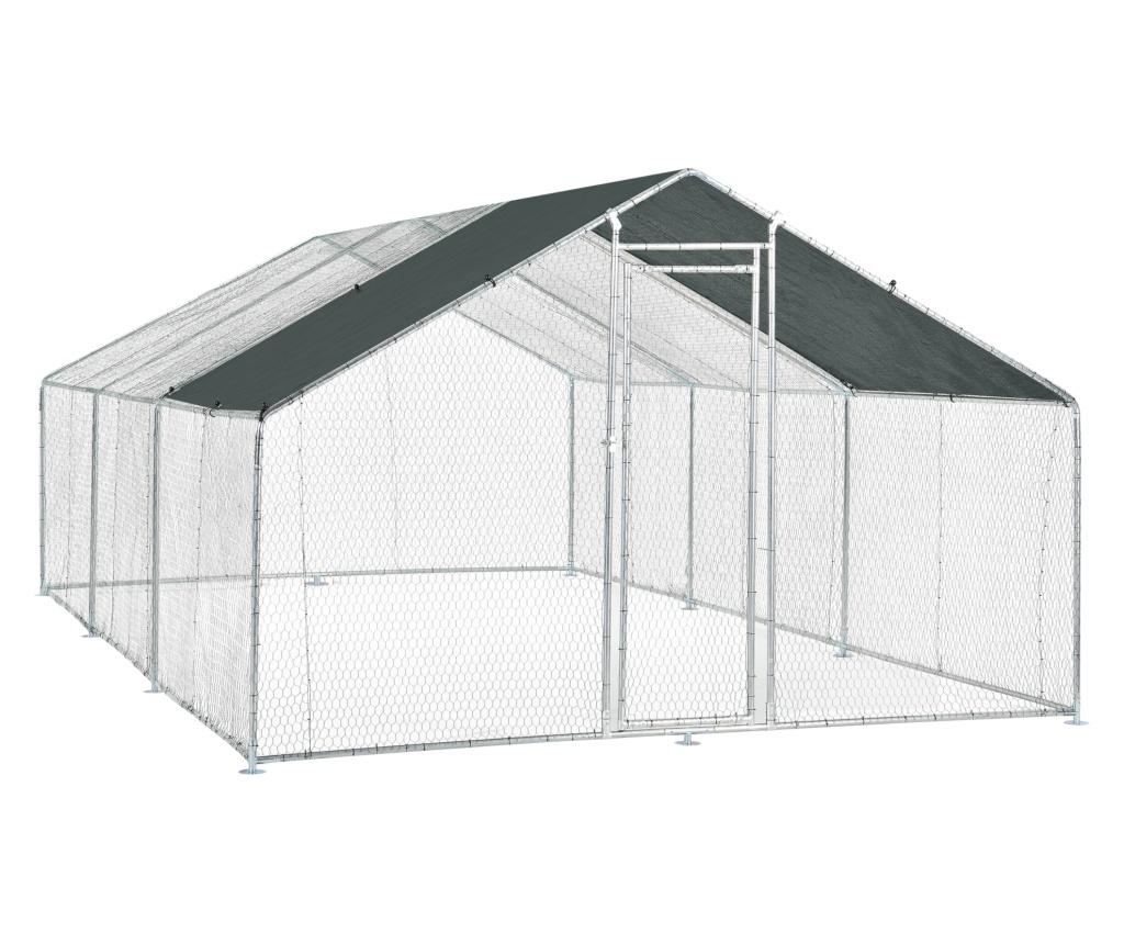 Cotet De Exterior Bird, 3 X 6 X 2 M, Otel/polietilena, Argintiu/verde Inchis - 2