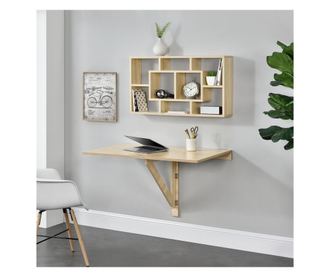 Raft De Perete Design, 85 X 47,5 X 16 Cm, Lemn/melamina, Culoarea Lemnului