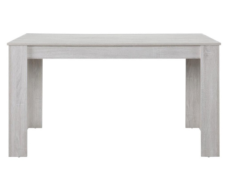 [en.casa] Étkezőasztal nora 6 személyes design konyhai asztal 140 x 90 cm tölgy/fehér