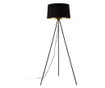 Lampa De Podea Manchester, 150 Cm, 1 X E27, 60w, Metal/textil, Negru/auriu, Cu 3 Picioare