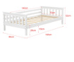 [en.casa] gyerekágy nuuk tárolási lehetőséggel ágyráccsal kiesésvédelemmel fehér 140 x 70 cm