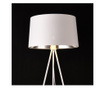 Állólámpa manchester 3-lábú lámpa padlólámpa e27 fém-textil fehér-ezüst 150 cm [lux.pro]