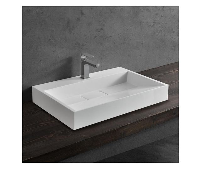 Chiuveta Pentru Blat Sau Inglobata In Baza Kelly 6, 70 X 46 X 15 Cm, Acril Smc, Alb