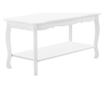 Masuta Cafea Shabby Chic, 87,5 X 40 X 42 Cm, Mdf/brad, Alb Lacuit
