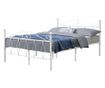 Pat Rama Metalica Apolda W140, 208,5 X 144,5 X 95,5 Cm, Otel Sinterizat, 300 Kg, Alb Mat, Single, Fara Saltea