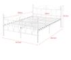 Pat Rama Metalica Apolda W140, 208,5 X 144,5 X 95,5 Cm, Otel Sinterizat, 300 Kg, Alb Mat, Single, Fara Saltea