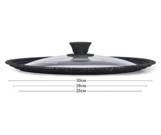 Fissman-Multisize üvegtető, 26/28/30 cm, szürke