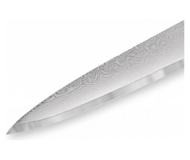 Cutit feliat Samura-Damascus 67, otel damasc 67 straturi, 19.5 cm, argintiu/negru