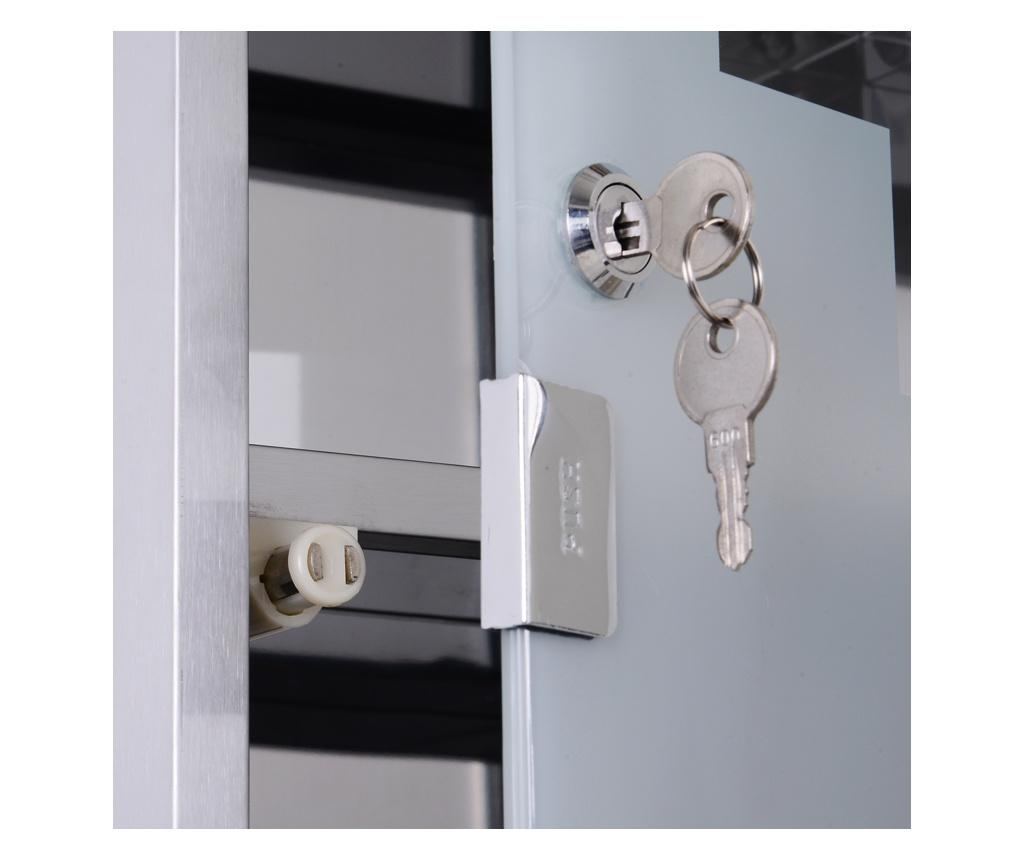 Homcom Dulapior Medicamente 50x30x18cm Caseta Mobilier Baie Primul Ajutor Din Inox Cu inchizatoare - 9