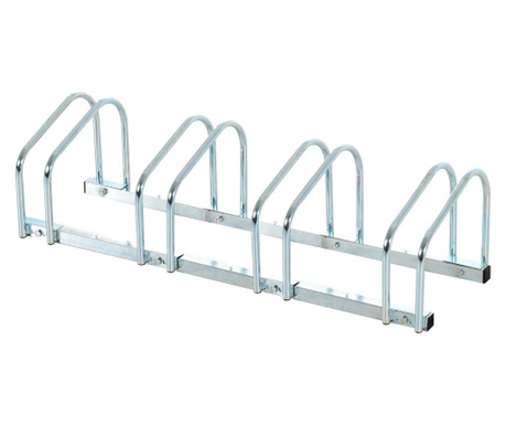 Homcom Suport Biciclete Parcare Pentru 4 Biciclete, 95x33x27cm