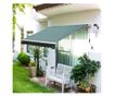 Outsunny Perdea De Soare Rulanta Manuala De Perete Tesatura De Poliester 2.5 × 2m Verde thumbnail 2