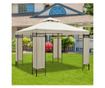 Outsunny Acoperis De Schimb Impermeabil Pentru Gazebo Pentru Gradina Dublu Strat 3x3m, Crem thumbnail 3