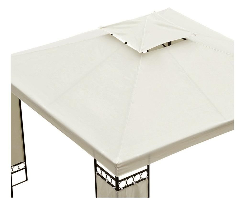 Outsunny Acoperis De Schimb Impermeabil Pentru Gazebo Pentru Gradina Dublu Strat 3x3m, Crem - 5