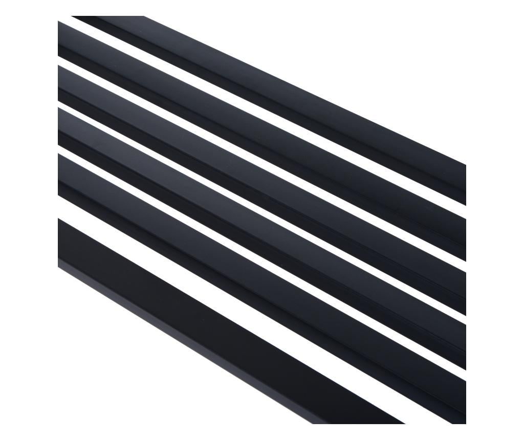 Outsunny Banca Pentru Extern Din Fonta Prelucrata, Negru, 127x60x85cm - 10