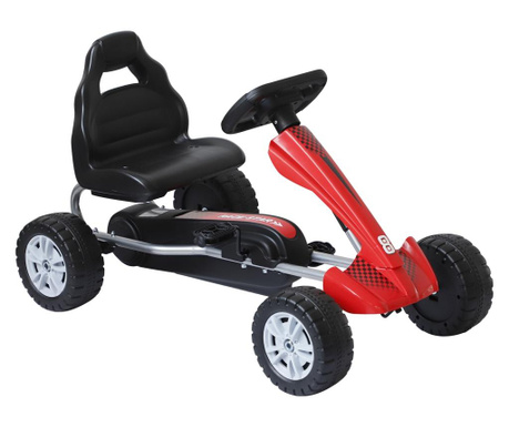 Homcom Go Kart Cu Pedale Pentru Copii 3-8 Ani, Rosu