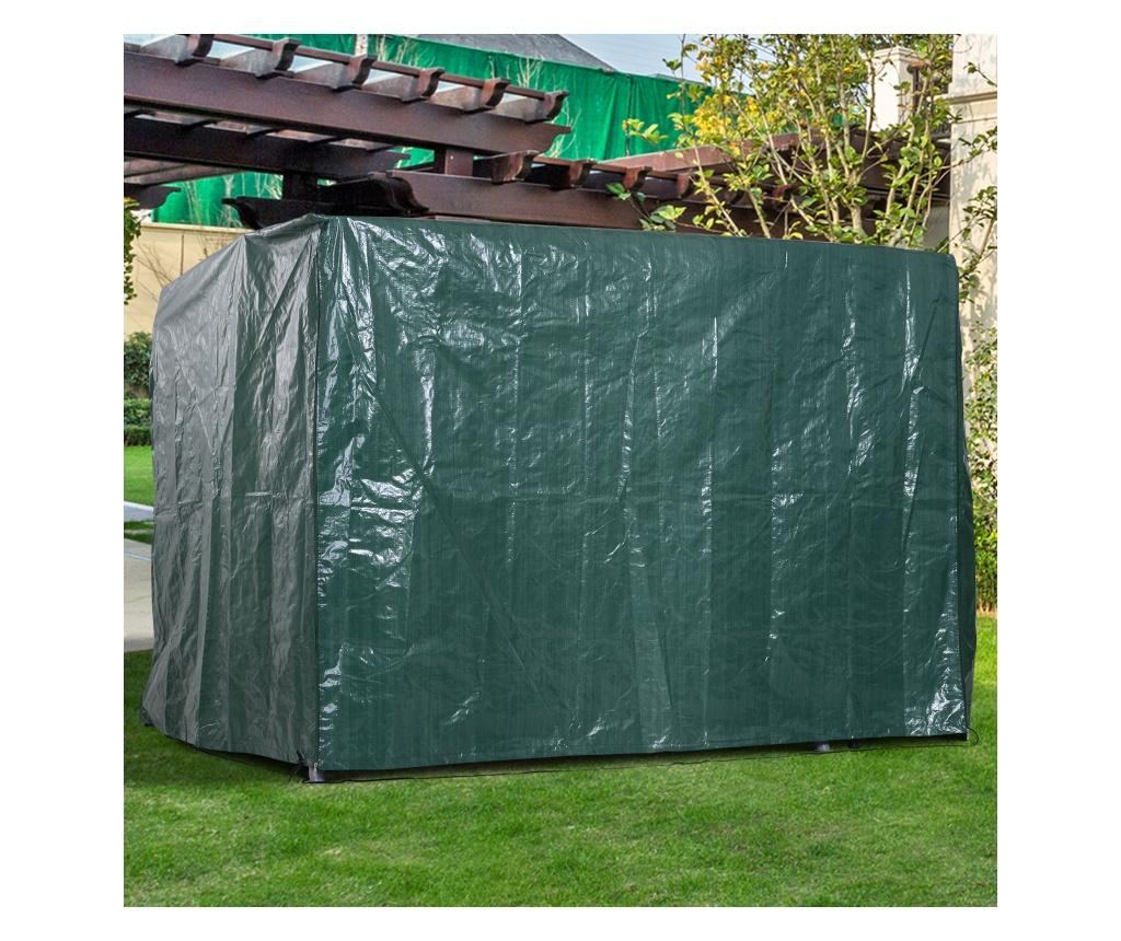 Outsunny Prelata De Acoperit Pentru Mobilier De Extern Impermeabil Anti Mucegai Cu Fixaj In Pe, Verde,215x155x150cm - 2