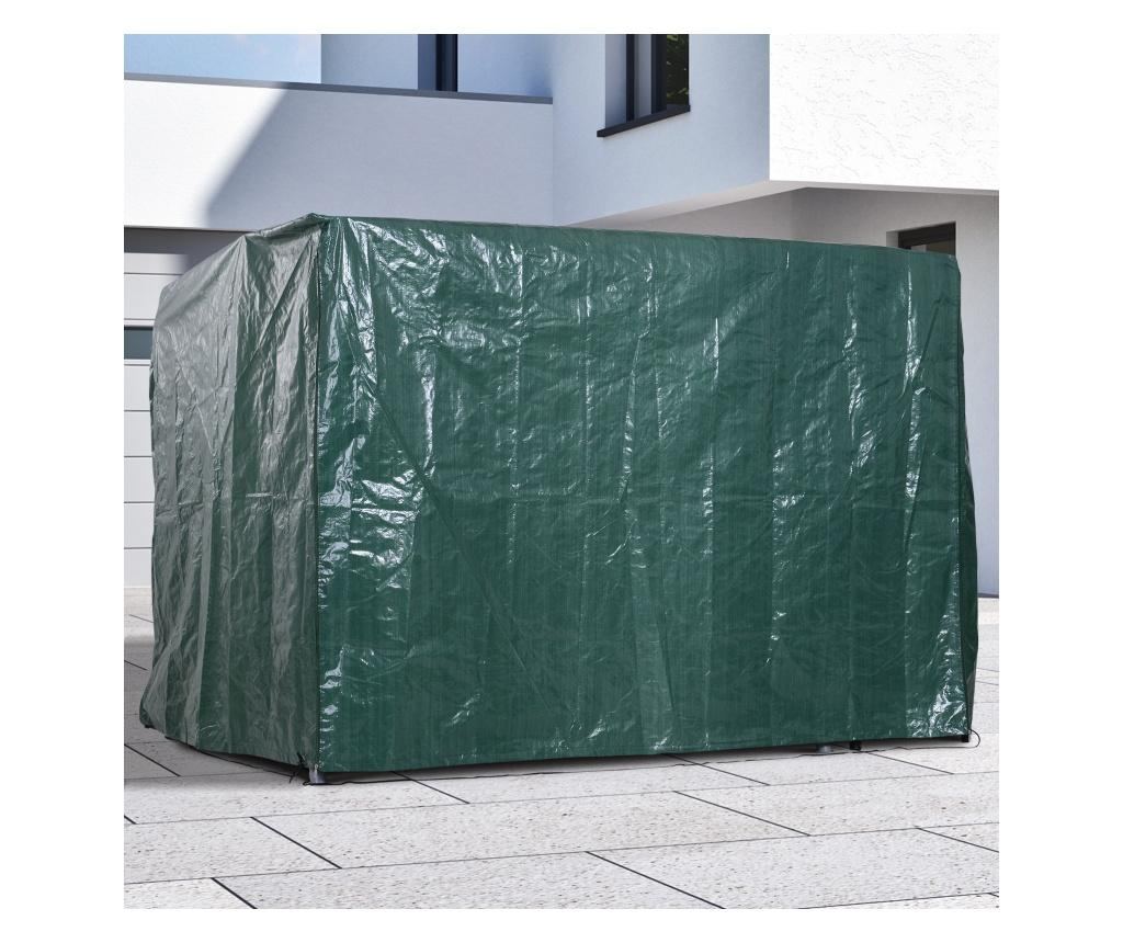 Outsunny Prelata De Acoperit Pentru Mobilier De Extern Impermeabil Anti Mucegai Cu Fixaj In Pe, Verde,215x155x150cm - 3