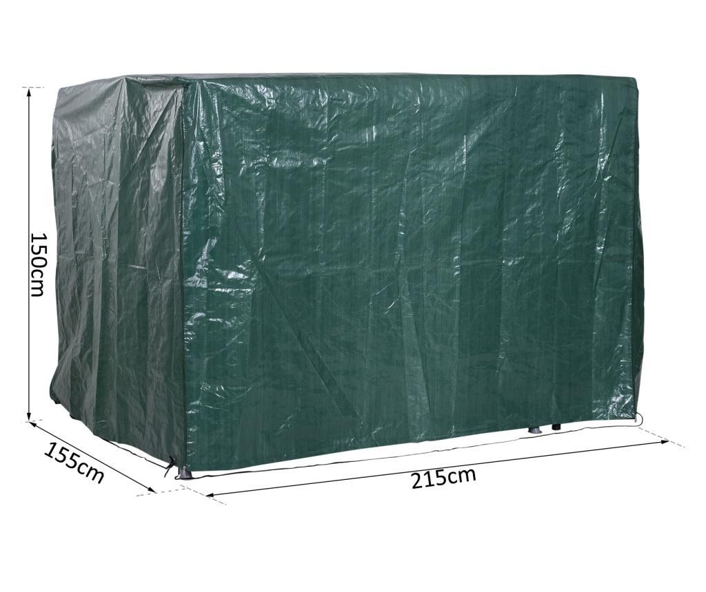 Outsunny Prelata De Acoperit Pentru Mobilier De Extern Impermeabil Anti Mucegai Cu Fixaj In Pe, Verde,215x155x150cm - 8