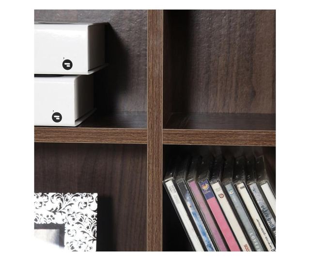 Homcom Librarie De Perete In Lemn, Maro, 195x102x23.5cm