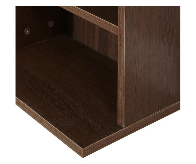 Homcom Librarie De Perete In Lemn, Maro, 195x102x23.5cm