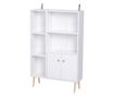 Homcom Fehér Fenőfa Könyvespolc Lábakkal 80 x 23,5 x 118cm thumbnail 1