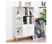 Homcom Fehér Fenőfa Könyvespolc Lábakkal 80 x 23,5 x 118cm thumbnail 2